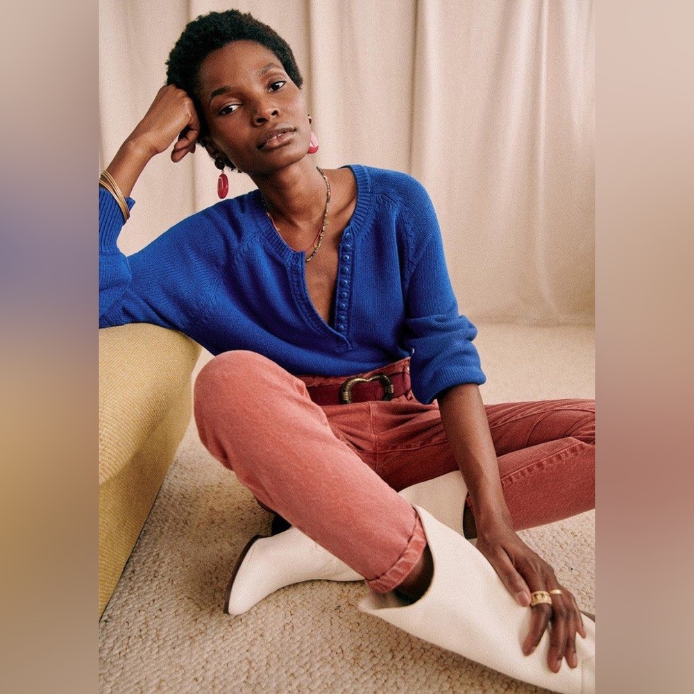 Sezane Leontine Jumper in Royal Blue, Size S